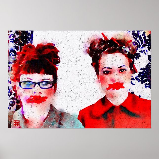 Poster Rouge sur le visage (Devant)