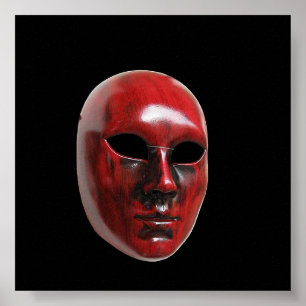 Poster rouge Venice Mask