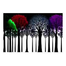 Rouge vert pourpre éclaboussure en Forêt Noire et