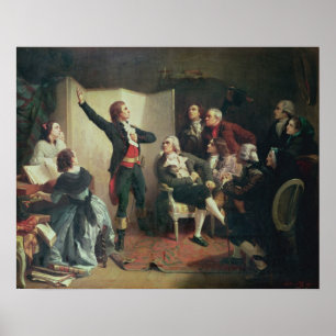 Poster Rouget de Lisle singing the Marseillaise