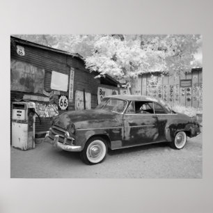 Poster Rouille de l'itinéraire 66