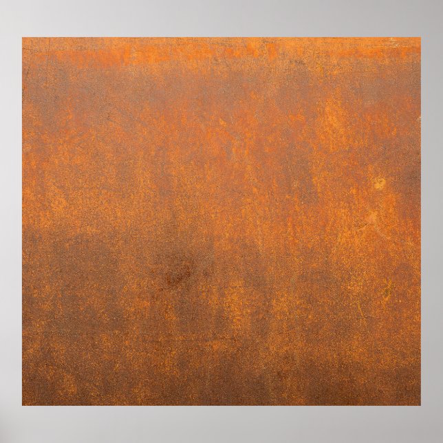 Poster Rouille noire, texture métallique gros plan. (Devant)