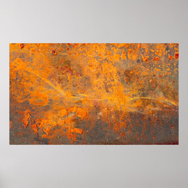 Poster rouille sur le fer comme arrière-plan, abstrait, s (Devant)