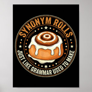 Poster Rouleaux de synonymes comme la grammaire utilisée 