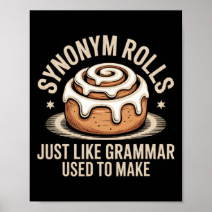 Poster Rouleaux de synonymes juste comme la grammaire uti
