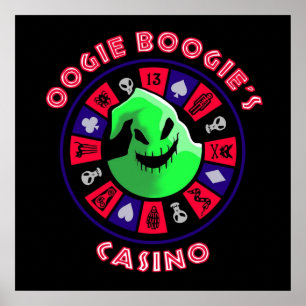 Poster Roulette Oogie Boogies Casino Roulette en Lit Noir