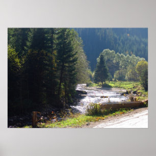 Poster Roumanie, Moldavie, cours d'eau