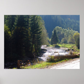 Poster Roumanie, Moldavie, cours d'eau