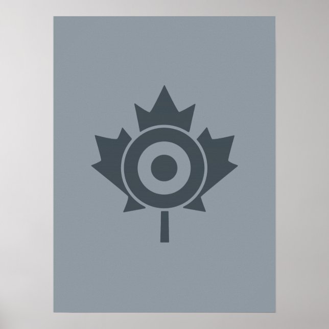 Poster Rounde canadienne de la feuille d'érable Mod CANAD (Devant)
