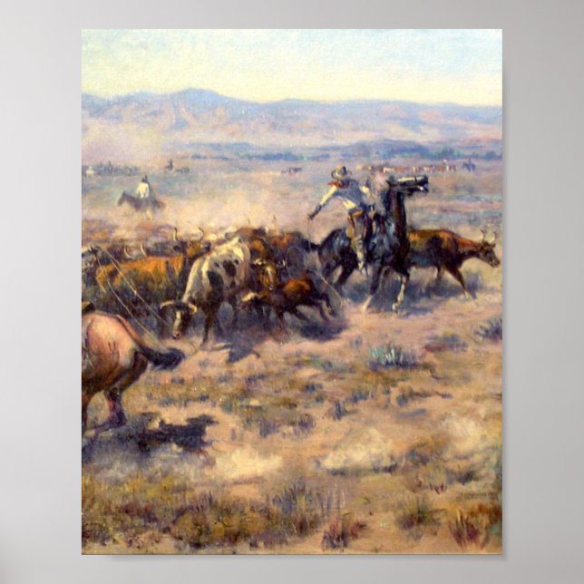 Poster Roundup 1913 - Charles Marion Russell (Devant)