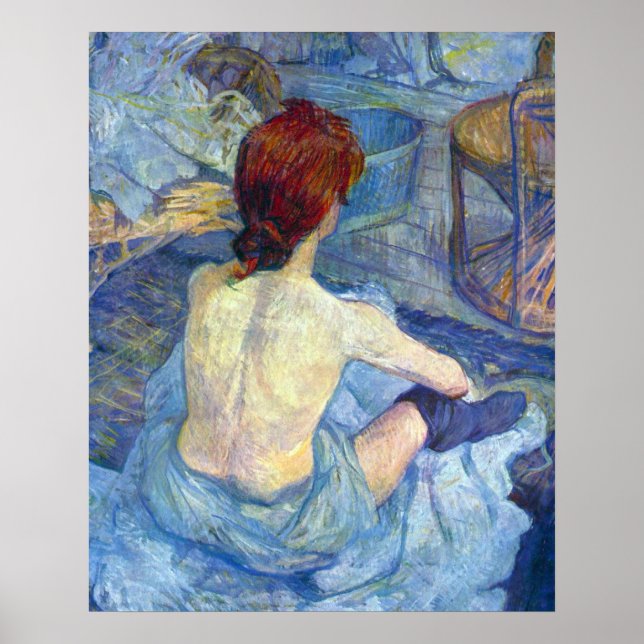 Poster Rousse les toilettes par Toulouse-Lautrec (Devant)