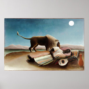 Poster Rousseau's "The Sleeping Gypsy" (1897)