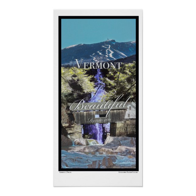 Poster Route 100, Vermont (Devant)