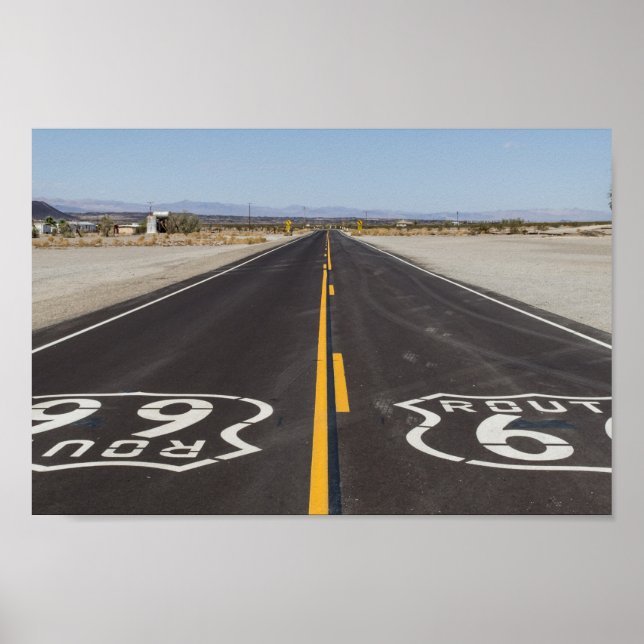 Poster Route 66, Amboy (Californie, USA) (Devant)