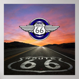 Poster Route 66 - Vintage / classique - SRF