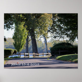 Poster Route au bord de la rivière Delaware