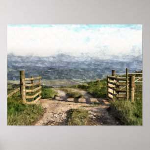 POSTER ROUTE DE MONTAGNE
