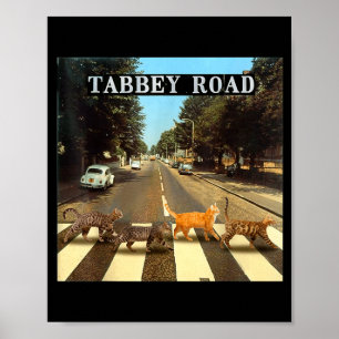 Poster Route du chat tabby cool chats tabby croisement