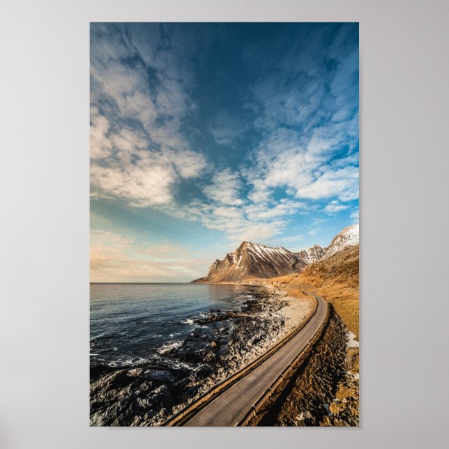 Poster Route Pittoresque des îles Lofoten (Devant)
