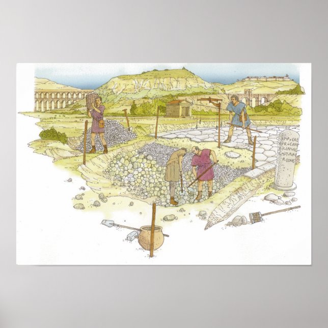 Poster Route romaine. Détail (Devant)