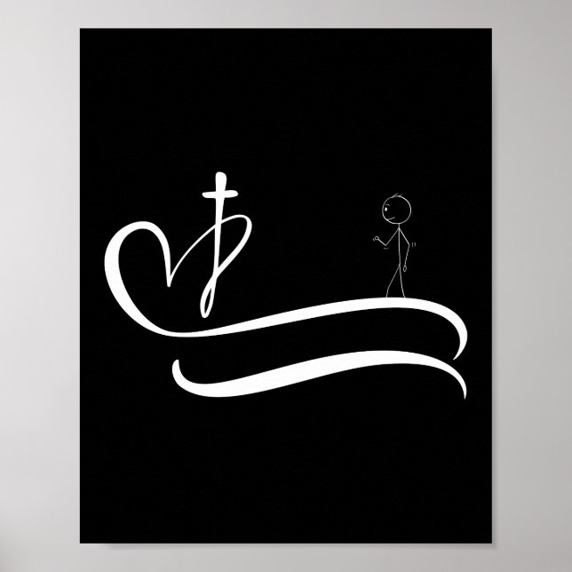 Poster Route vers la Croix - Design sombre (Devant)