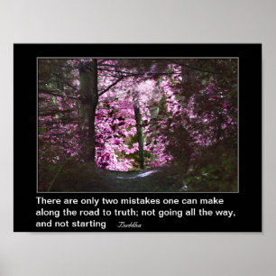 Poster Route Vers La Vérité Citation Inspirante Bouddha