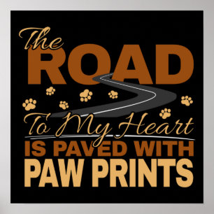 Poster Route vers mon coeur Pavé en Amoureux des chiens E