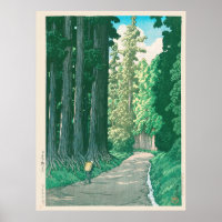 Route vers Nikko Art Forêt Japonaise Imprimer