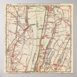 Poster Routes de bicyclette à New York et Connecticut 7