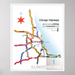 Poster Routes de Chicago