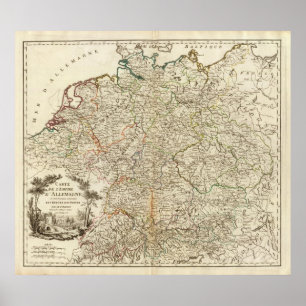 Poster Routes Postal Eurupoe