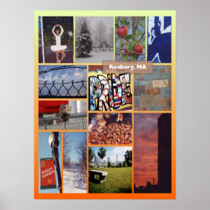 Poster Roxbury, MA photo collage