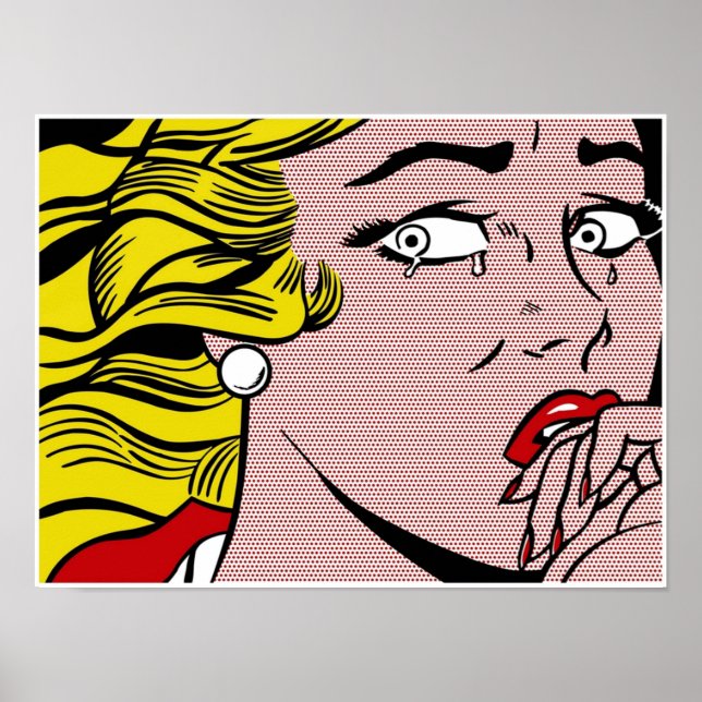 Poster Roy LIchtenstein Pleurant fille (Devant)