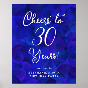 Poster Royal Blue encourage à 30 ans 30e anniversaire