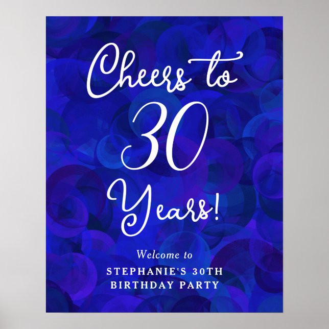 Poster Royal Blue encourage à 30 ans 30e anniversaire (Devant)