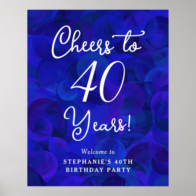 Poster Royal Blue encourage à 40 ans 40e anniversaire (Devant)