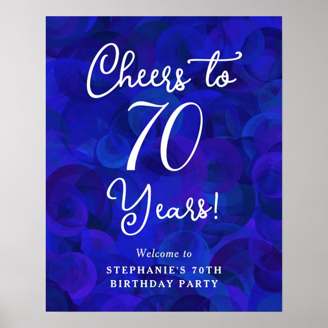 Poster Royal Blue encourage à 70 ans 70e anniversaire (Devant)