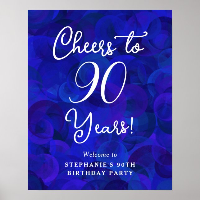 Poster Royal Blue encourage à 90 ans 90e anniversaire (Devant)