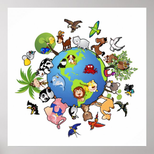 Poster Royaume des animaux : Animaux autour du monde (Devant)