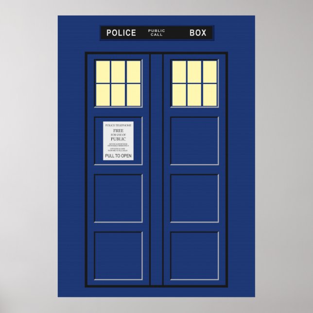 Poster Royaume-Uni - Blue Police Public Call Box 1 (Devant)