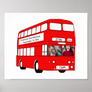 Poster Royaume-Uni Londres Bus Personnalisé