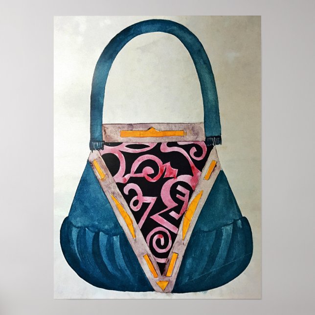 Poster Rozanova - Conception Du Sac Féminin 1917 (Devant)