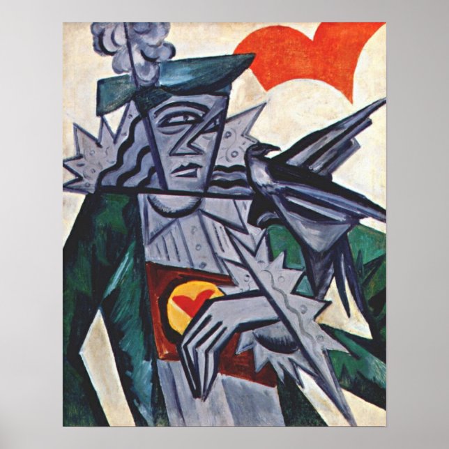 Poster Rozanova - Jack Of Hearts 1915 (Devant)