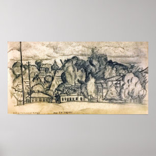 Poster Rozanova - Rue Kazanskaya Melenki 1900