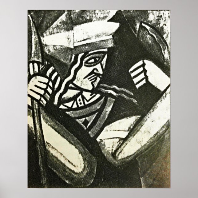 Poster Rozanova - Valet de Carreau 1915 (Devant)