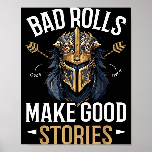 Poster Rpg Gaming Role Playing D20 Tabletop Games Funny R (Devant)