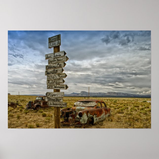 Poster RT 66 Arizona Desert (Devant)