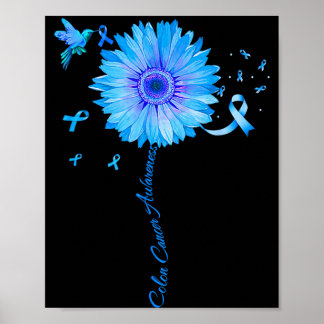 Poster Ruban bleu de sensibilisation au cancer du côlon c