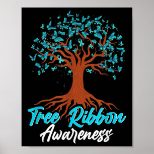 Poster Ruban d'arbre de rétablissement de dépendance Sens