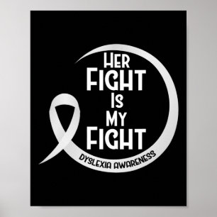 Poster Ruban d'argent de sensibilisation Son combat est l